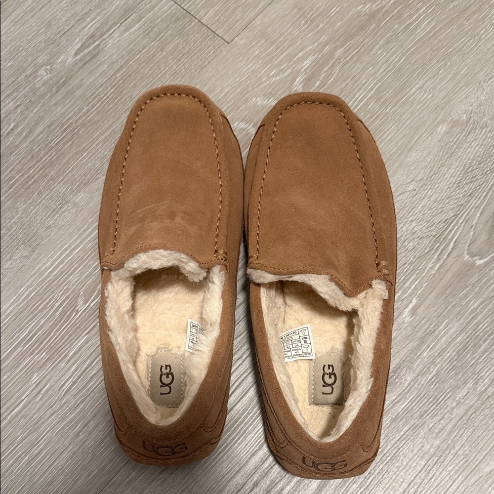 UGG Men's Brown Suede Slip-On Loafers
